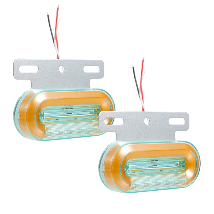 2 PCS 12V 12LED Car Oval Side Lamp, 12V (White Light), 12V (Red Light), 12V (Yellow Light)