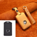 For Volvo Single Slit Style Car Cowhide Leather Key Protective Cover Key Case, For Volvo Single Slit Style