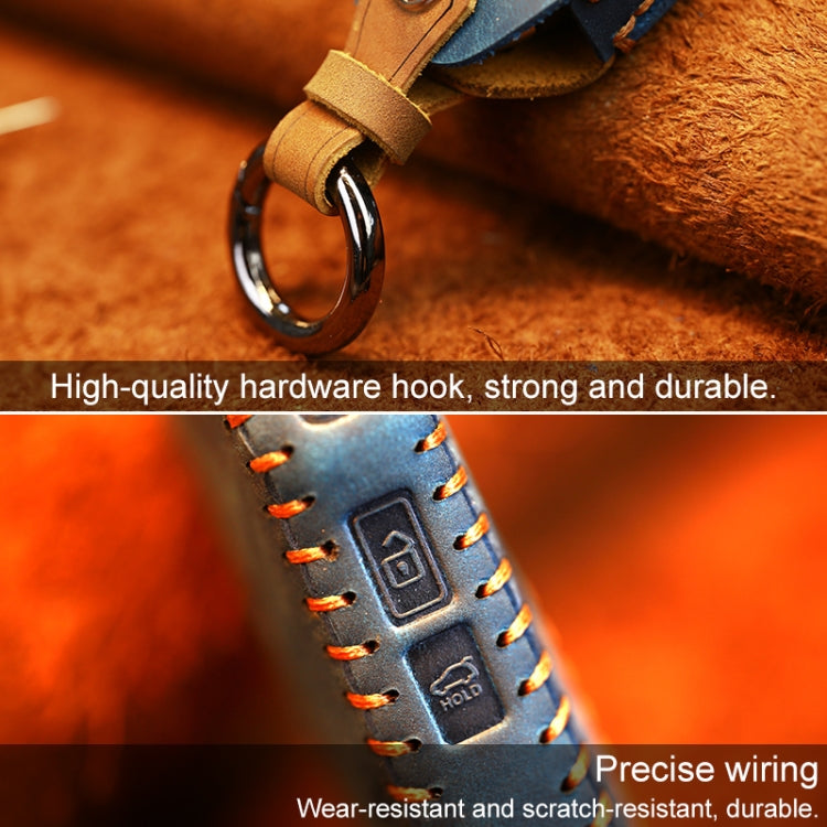 For Kia Car Cowhide Leather Key Protective Cover Key Case, Square Version, For Kia, Square Version