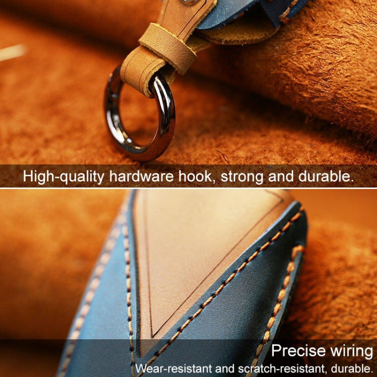 For Chevrolet Car Cowhide Leather Key Protective Cover Key Case, Three Keys Version, For Chevrolet, Three Keys Version