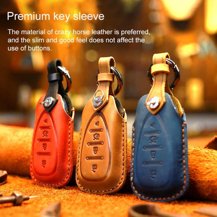 For Chevrolet Car Cowhide Leather Key Protective Cover Key Case, Five Keys Version, For Chevrolet, Five Keys Version, For Chevrolet