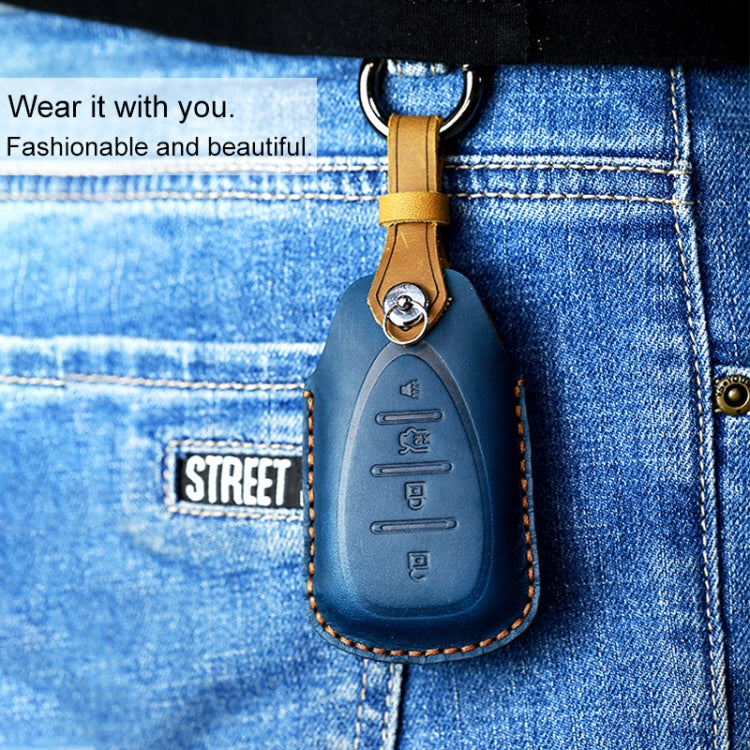 For Chevrolet Car Cowhide Leather Key Protective Cover Key Case, Five Keys Version, For Chevrolet, Five Keys Version, For Chevrolet