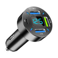 4 in 1 USB PD20W+QC3.0+2.4A Digital Display Car Fast Charger, PD20W+QC3.0+2.4A