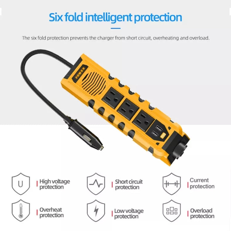 12V to 110V 150W Car Correction Sine Wave Inverter, US Plug, 150W