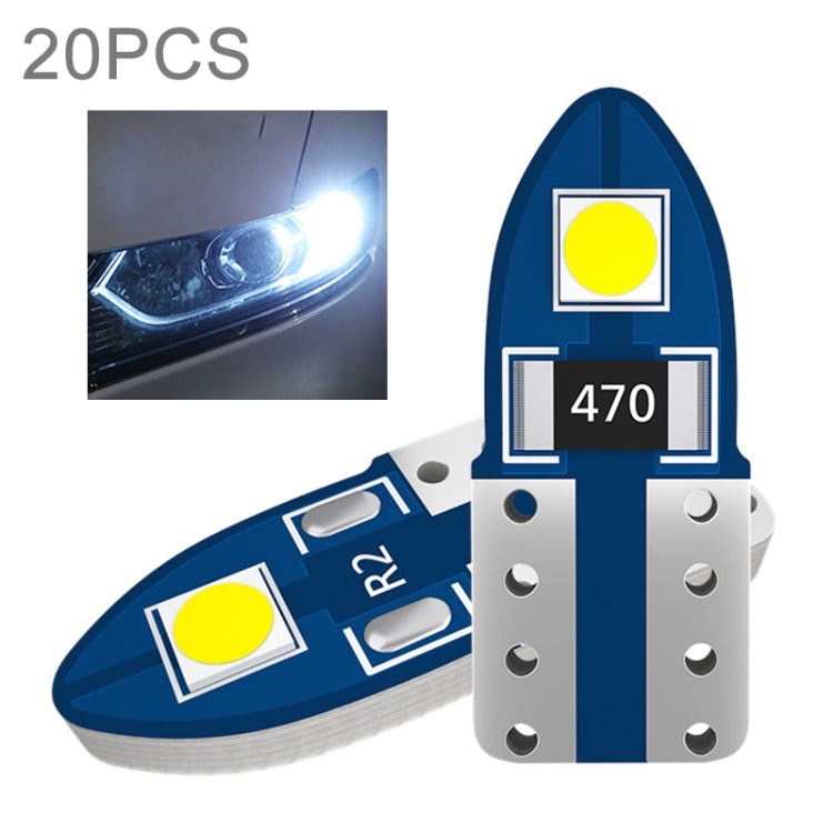20pcs T10 3030-2SMD Car White Light LED Clearance Light Lamp, T10 3030-2SMD