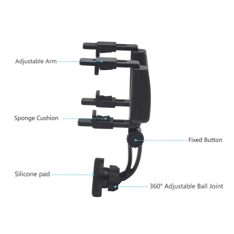 Carbon Fiber Strong Magnet Car Rear Mirror Navigation Phone Holder, Carbon Fiber