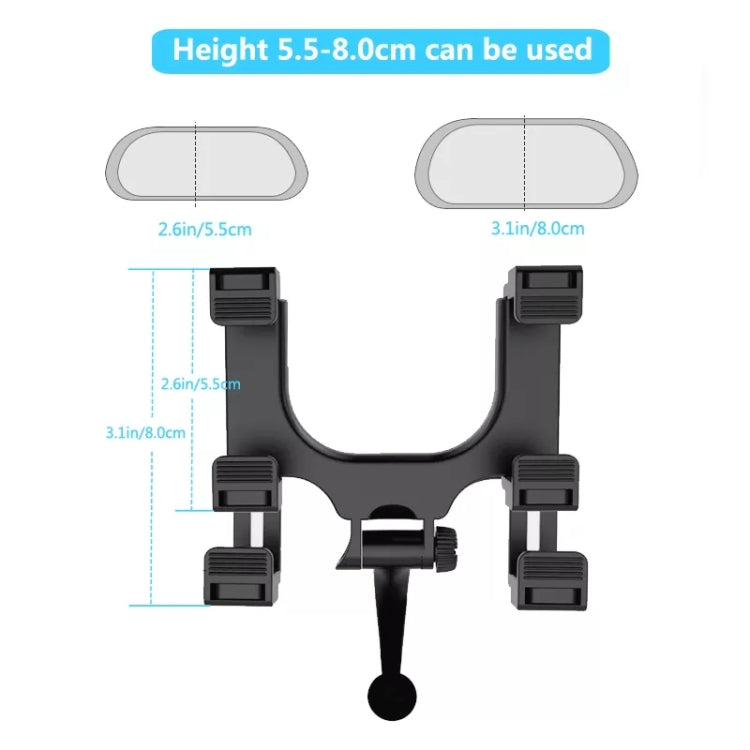 Carbon Fiber Strong Magnet Car Rear Mirror Navigation Phone Holder, Carbon Fiber