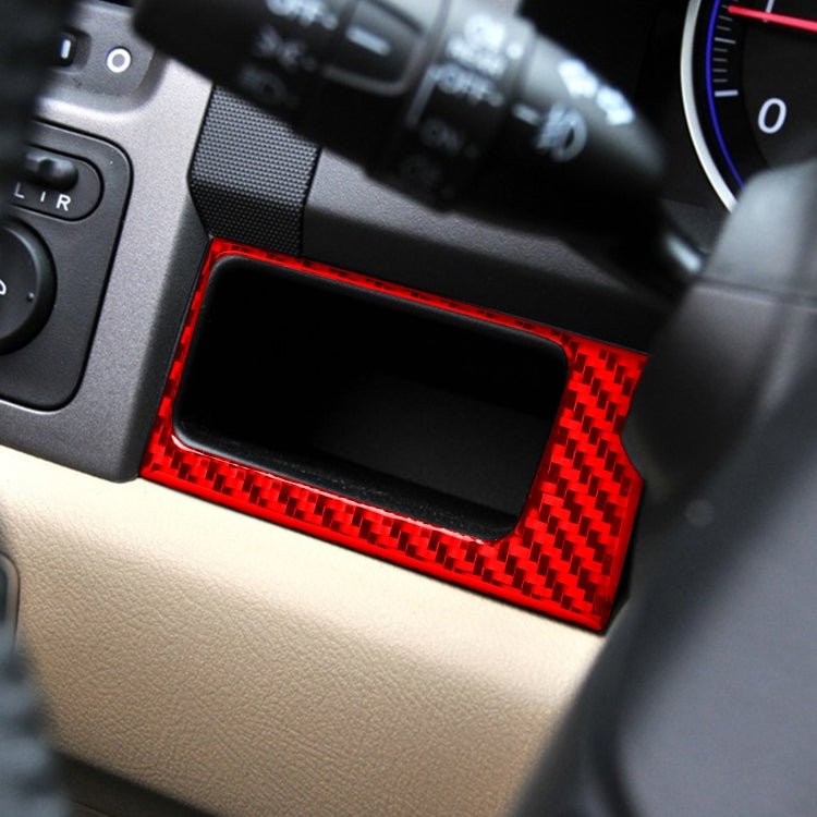 2 PCS Set for Honda CRV 2007-2011 Carbon Fiber Car Central Control Card Box Panel Decorative Sticker, Left Drive, Central Control Card Box, Left Drive