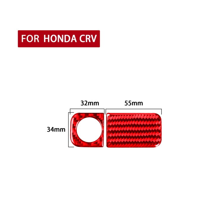 2 PCS Set for Honda CRV 2007-2011 Carbon Fiber Car Glove Box Opening Frame Decorative Sticker, Left Drive, Glove Box Opening Frame, Left Drive