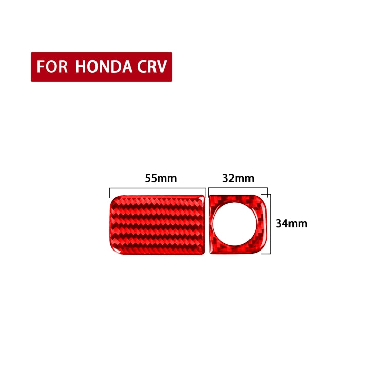 2 PCS Set for Honda CRV 2007-2011 Carbon Fiber Car Glove Box Opening Frame Decorative Sticker, Right Drive, Glove Box Opening Frame, Right Drive