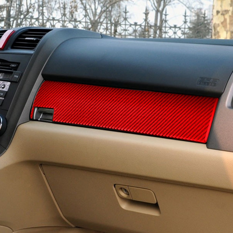 For Honda CRV 2007-2011 Carbon Fiber Car Co-pilot Glove Box Panel Decorative Sticker,Left Drive, Co-pilot Glove Box Panel,Left Drive