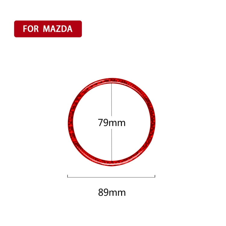 Car Carbon Fiber Steering Wheel Decorative Sticker for Mazda 3 Axela 2017-2018, Left and Right Drive, Steering Wheel for Mazda 3
