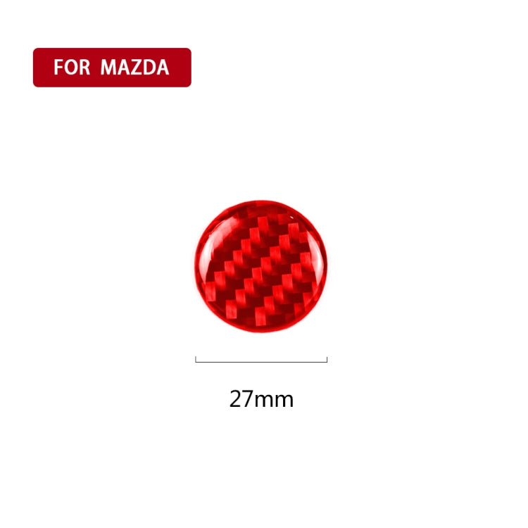Car Carbon Fiber Multimedia Buttons Decorative Sticker for Mazda 3 / 6 / CX-9 / CX-5, Left and Right Drive, Multimedia Buttons