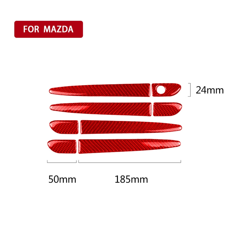 Car Carbon Fiber without Hole Outside Door Handle Decorative Sticker for Mazda CX-5 2017-2018, Left Drive, without Hole Outside Door Handle, Left Drive