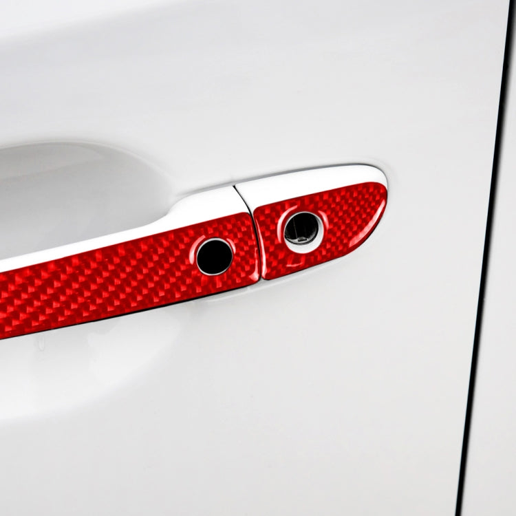 Car Carbon Fiber with Hole Outside Door Handle Decorative Sticker for Mazda CX-5 2017-2018, Left Drive, with Hole Outside Door Handle, Left Drive