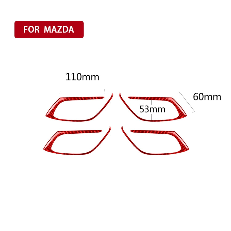 Car Carbon Fiber Inside Door Handle Decorative Sticker for Mazda CX-5 2017-2018, Left and Right Drive, Inside Door Handle