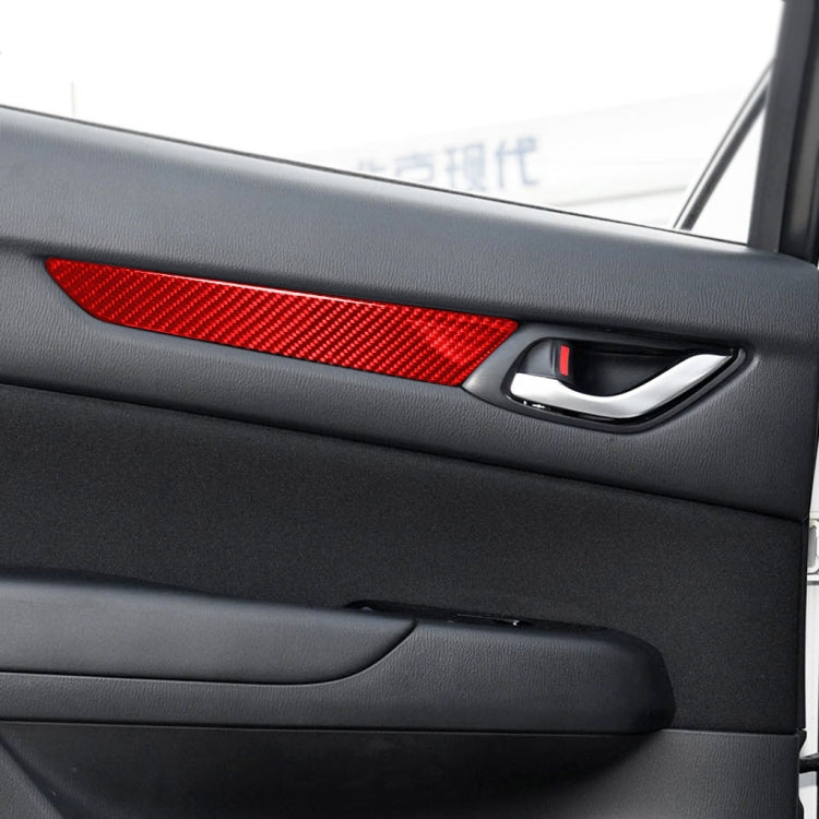 Car Carbon Fiber Door Panel Decorative Sticker for Mazda CX-5 2017-2018, Left and Right Drive, Door Panel