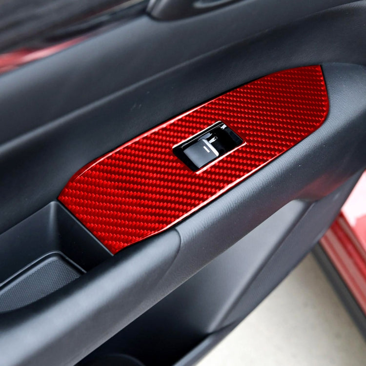 Car Carbon Fiber Window Glass Lift Panel Decorative Sticker for Mazda CX-5 2017-2018, Right Drive, Window Glass Lift Panel, Right Drive