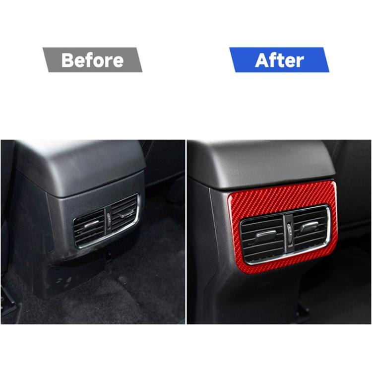 Car Carbon Fiber Rear Air Outlet Decorative Sticker for Mazda CX-5 2017-2018, Left and Right Drive, Rear Air Outlet