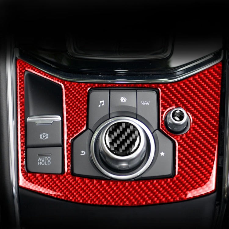 Car Carbon Fiber Handbrake Panel Decorative Sticker for Mazda CX-5 2017-2018, Left Drive, Handbrake Panel, Left Drive
