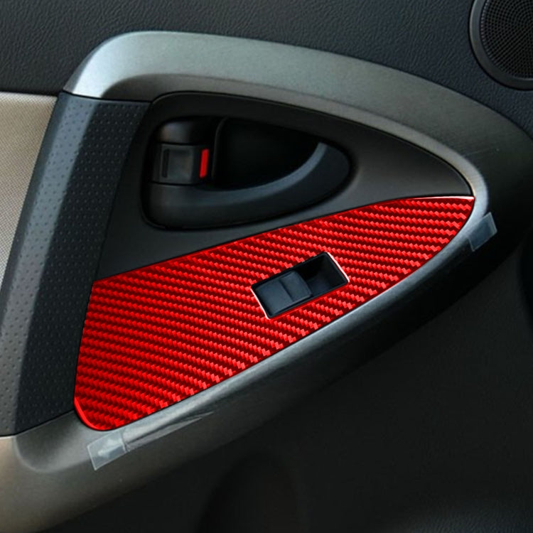 Car Carbon Fiber Window Glass Lift Panel Decorative Sticker for Toyota RAV4 2006-2013, Right Drive, Window Glass Lift Panel, Right Drive