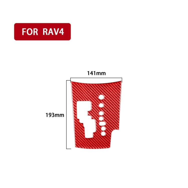 Car Carbon Fiber Gear Panel Decorative Sticker for Toyota RAV4 2006-2013, Right Drive, Gear Panel, Right Drive