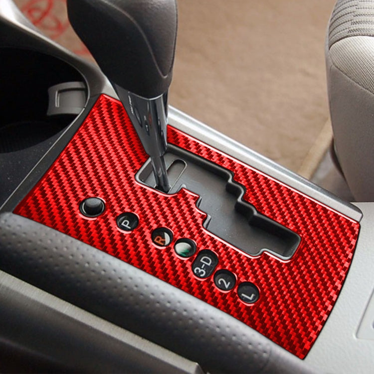 Car Carbon Fiber Gear Panel Decorative Sticker for Toyota RAV4 2006-2013, Left Drive, Gear Panel, Left Drive