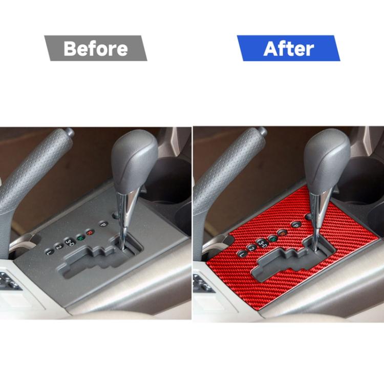 Car Carbon Fiber Gear Panel Decorative Sticker for Toyota RAV4 2006-2013, Left Drive, Gear Panel, Left Drive