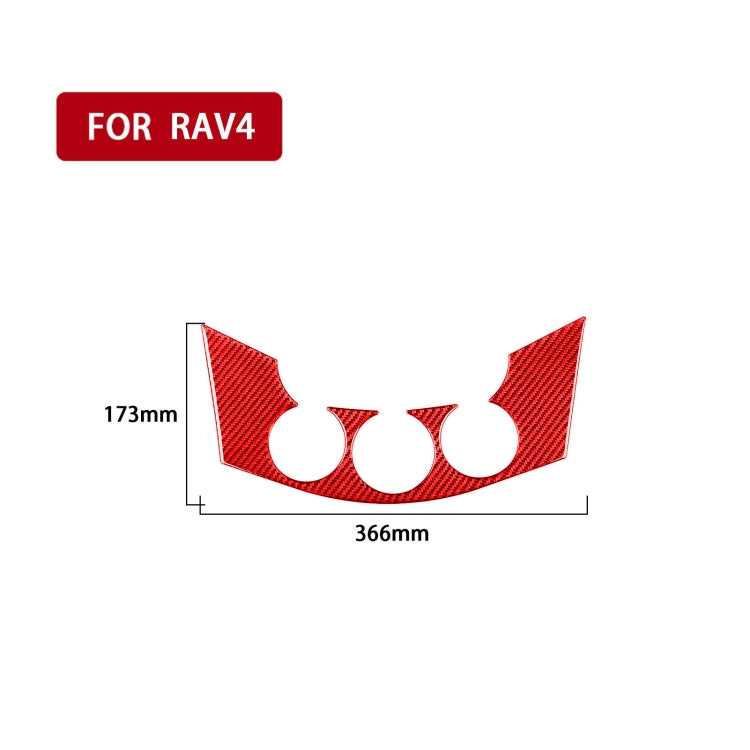 Car Carbon Fiber Central Control Switch Panel Decorative Sticker for Toyota RAV4 2006-2013, Left and Right Drive, Central Control Switch Panel