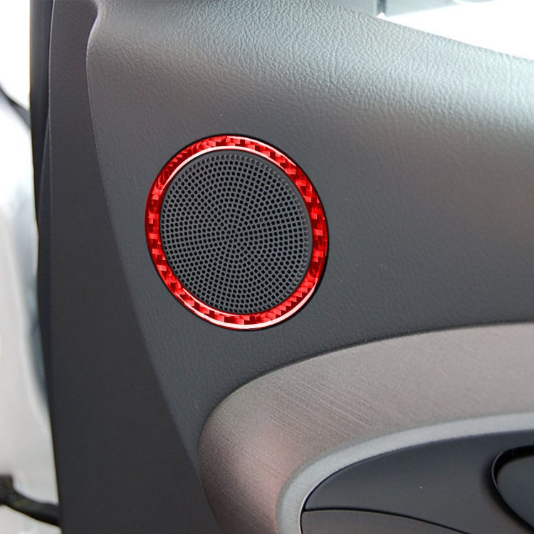 Car Carbon Fiber Door Horn Decorative Sticker for Toyota RAV4 2006-2013, Left and Right Drive, Door Horn