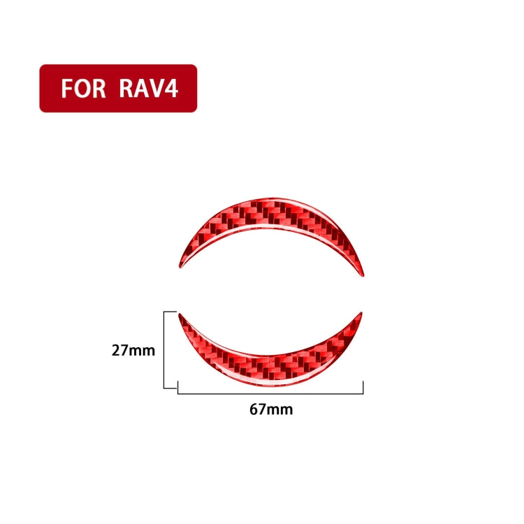 Car Carbon Fiber Steering Wheel Logo Decorative Sticker for Toyota RAV4 2006-2013, Left and Right Drive, Steering Wheel Logo