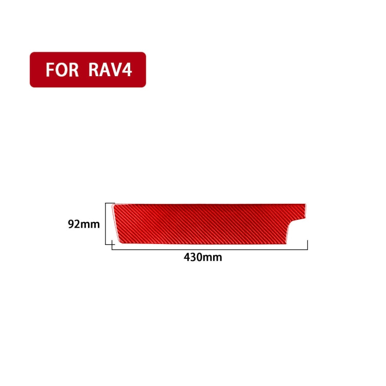 Car Carbon Fiber Passenger Center Control Panel Decorative Sticker for Toyota RAV4 2006-2013, Right Drive, Passenger Center Control Panel, Right Drive