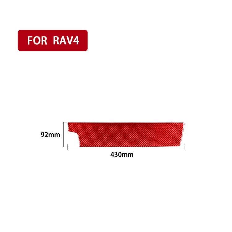 Car Carbon Fiber Passenger Center Control Panel Decorative Sticker for Toyota RAV4 2006-2013, Left Drive, Passenger Center Control Panel, Left Drive