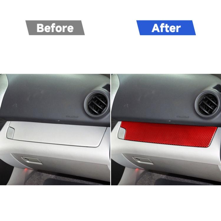 Car Carbon Fiber Passenger Center Control Panel Decorative Sticker for Toyota RAV4 2006-2013, Left Drive, Passenger Center Control Panel, Left Drive