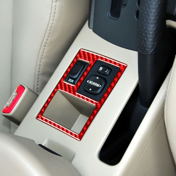 Car Carbon Fiber Rear Mirror Adjustment Switch Frame Decorative Sticker for Toyota RAV4 2006-2013, Right Drive, Rear Mirror Adjustment Switch Frame, Right Drive