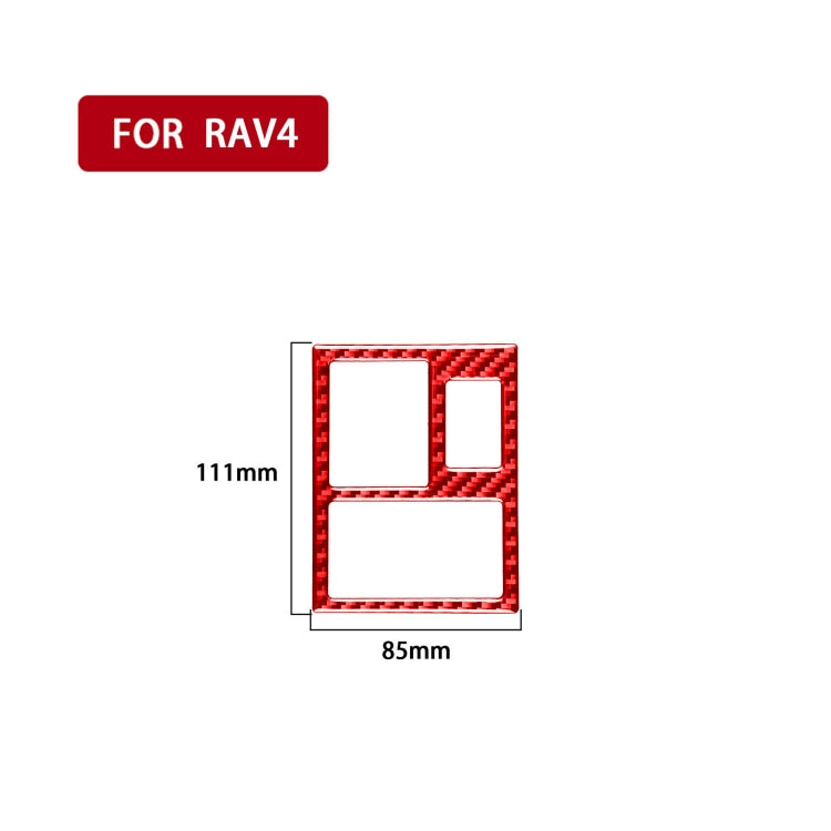 Car Carbon Fiber Rear Mirror Adjustment Switch Frame Decorative Sticker for Toyota RAV4 2006-2013, Left Drive, Rear Mirror Adjustment Switch Frame, Left Drive