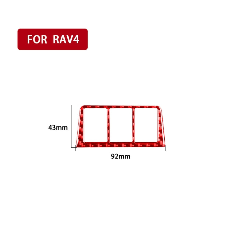 Car Carbon Fiber Headlight Switch Frame Decorative Sticker for Toyota RAV4 2006-2013, Left and Right Drive, Headlight Switch Frame