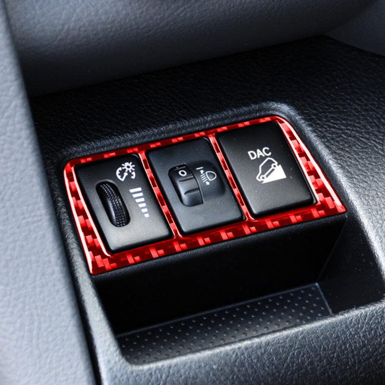 Car Carbon Fiber Headlight Switch Frame Decorative Sticker for Toyota RAV4 2006-2013, Left and Right Drive, Headlight Switch Frame