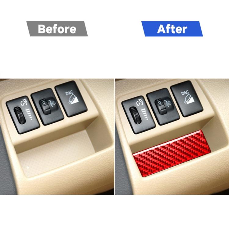 Car Carbon Fiber Headlight Switch Gasket Decorative Sticker for Toyota RAV4 2006-2013, Left and Right Drive, Headlight Switch Gasket