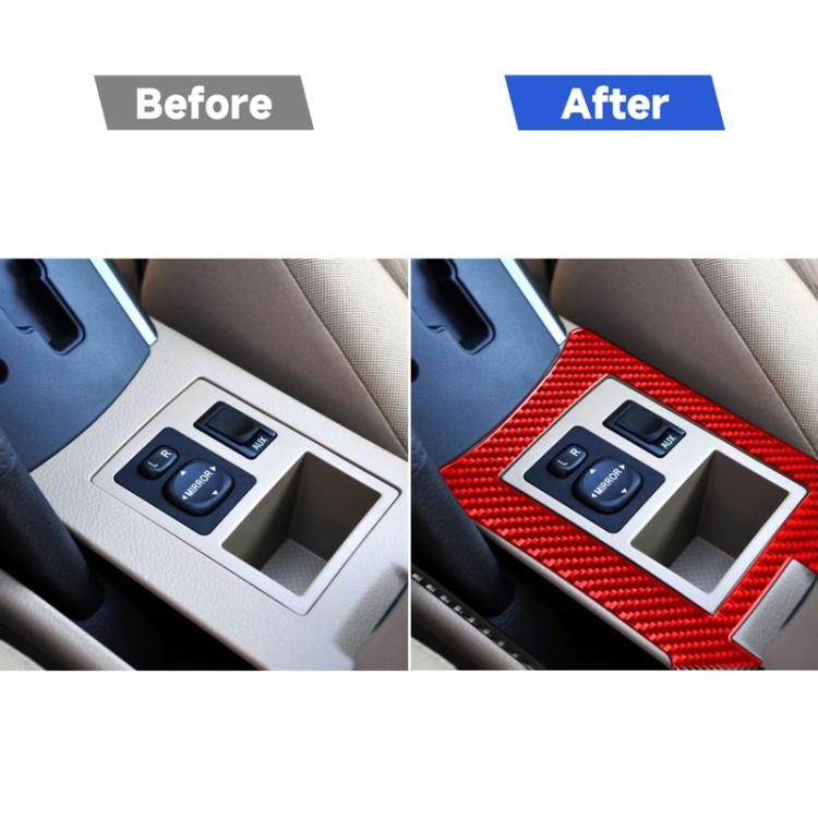 Car Carbon Fiber Handbrake Panel Decorative Sticker for Toyota RAV4 2006-2013, Left Drive, Handbrake Panel, Left Drive