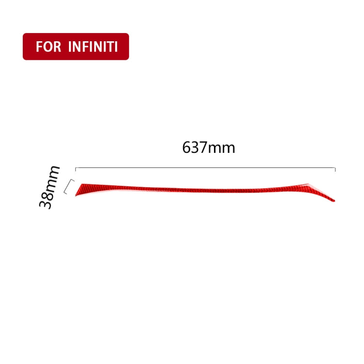 Car Carbon Fiber Dashboard Right Side Decorative Sticker for Infiniti Q50 2014-2020, Right Drive, Dashboard Right Side, Right Drive
