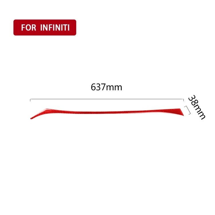 Car Carbon Fiber Dashboard Right Side Decorative Sticker for Infiniti Q50 2014-2020, Left Drive, Dashboard Right Side, Left Drive