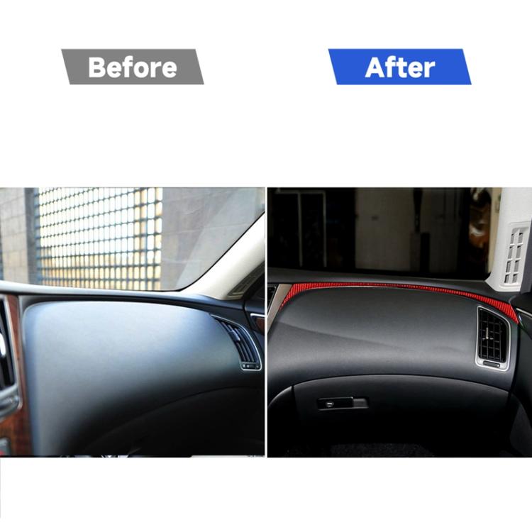 Car Carbon Fiber Dashboard Right Side Decorative Sticker for Infiniti Q50 2014-2020, Left Drive, Dashboard Right Side, Left Drive