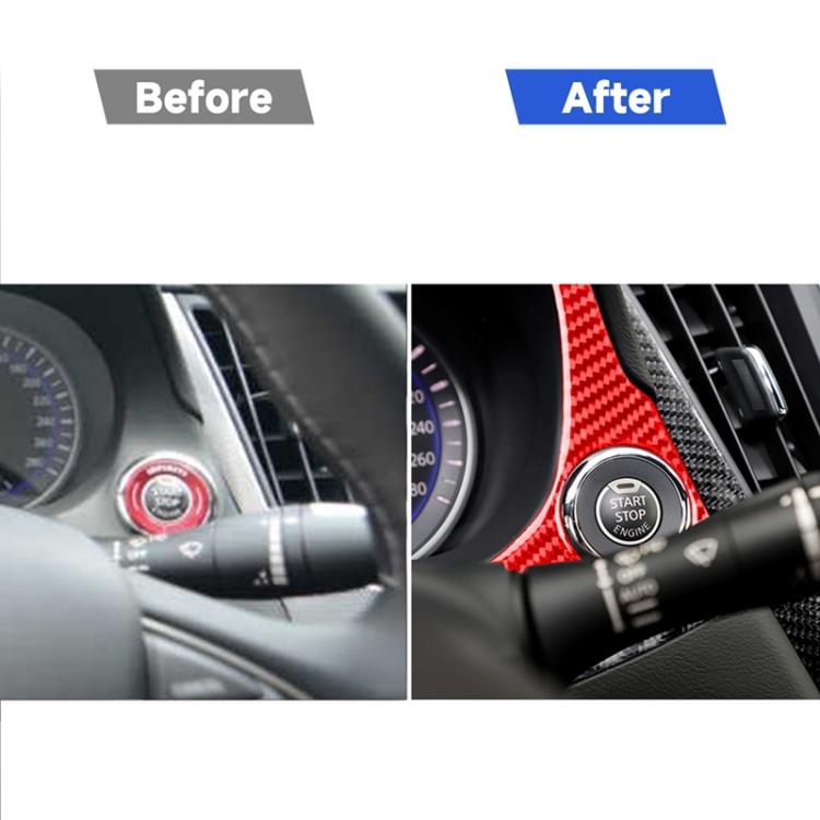 Car Carbon Fiber Dashboard Decorative Sticker for Infiniti Q50 2014-2020, Left Drive, Dashboard, Left Drive