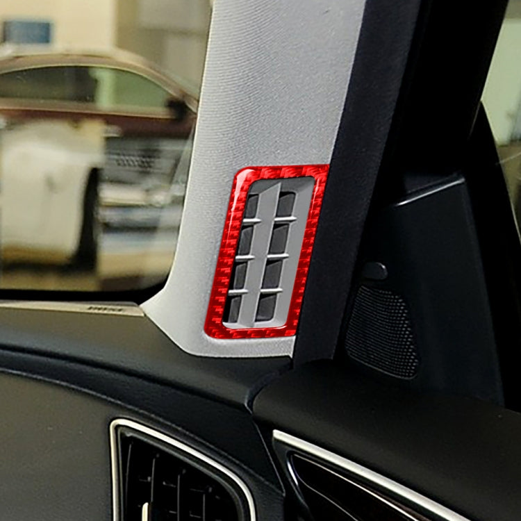 Car Carbon Fiber A-pillar Air Outlet Decorative Sticker for Infiniti Q50 2014-2020, Left and Right Drive, A-pillar Air Outlet