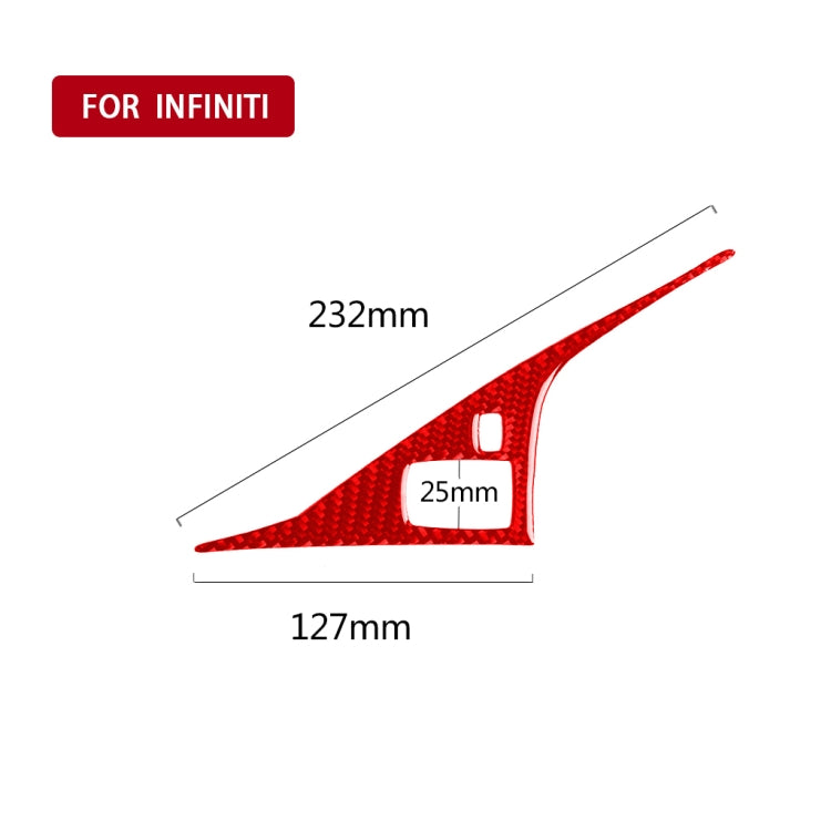 Car Carbon Fiber Driver Panel Decorative Sticker for Infiniti Q50 2014-2020, Right Drive, Driver Panel, Right Drive