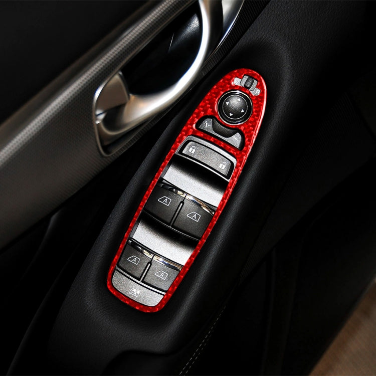Car Carbon Fiber Window Glass Lift Panel Decorative Sticker for Infiniti Q60, Left Drive, Window Glass Lift Panel, Left Drive
