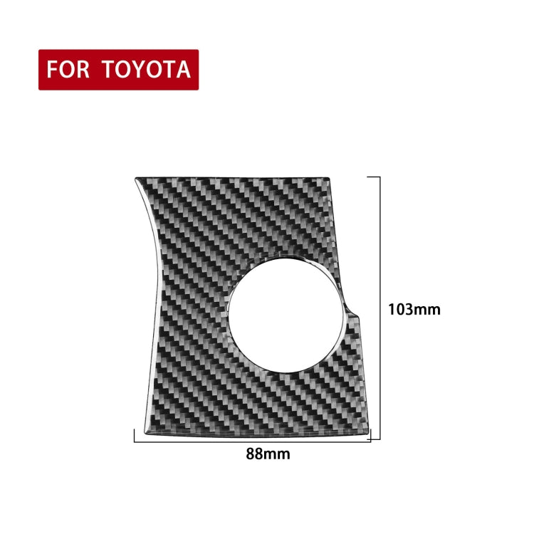 Car Carbon Fiber Ignition Switch Panel Decorative Sticker for Toyota Highlander 2014-2019, Left Drive, Ignition Switch Panel