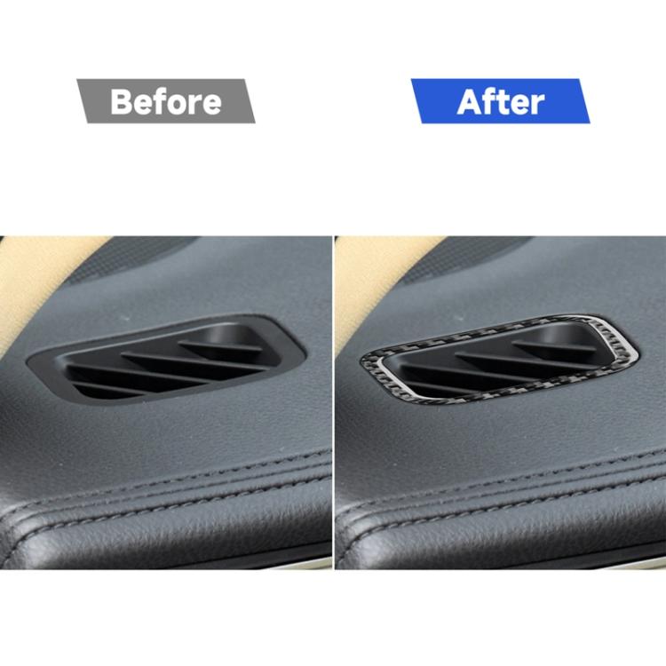 Car Carbon Fiber Dashboard Air Outlet Decorative Sticker for Toyota Highlander 2014-2019, Left Drive, Dashboard Air Outlet