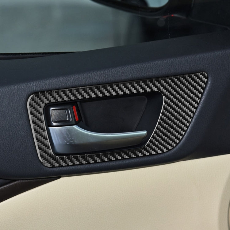 Car Carbon Fiber Inside Door Handle Panel Decorative Sticker for Toyota Highlander 2014-2019, Left Drive, Inside Door Handle Panel